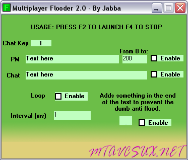 Multiplayer Flooder 2.0 для samp